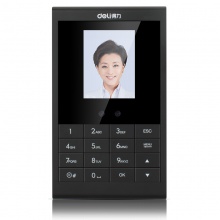 得力3764人臉考勤機(黑色)