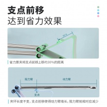得力8551S省力票夾1#(混)(12只/筒)