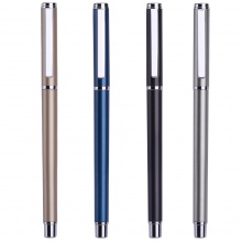得力S82-01中性筆0.5mm子彈頭(金屬銀)